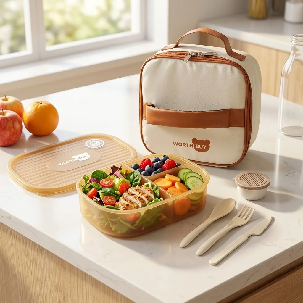 علبة طعام بلاستيكية قابلة للفص - مراجعة Food Storage With Dividers وسعره