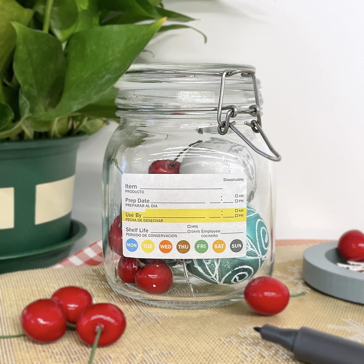 250 قطعة/لفة ملصقات تواريخ الط - مراجعة Food Storage Labels وسعره